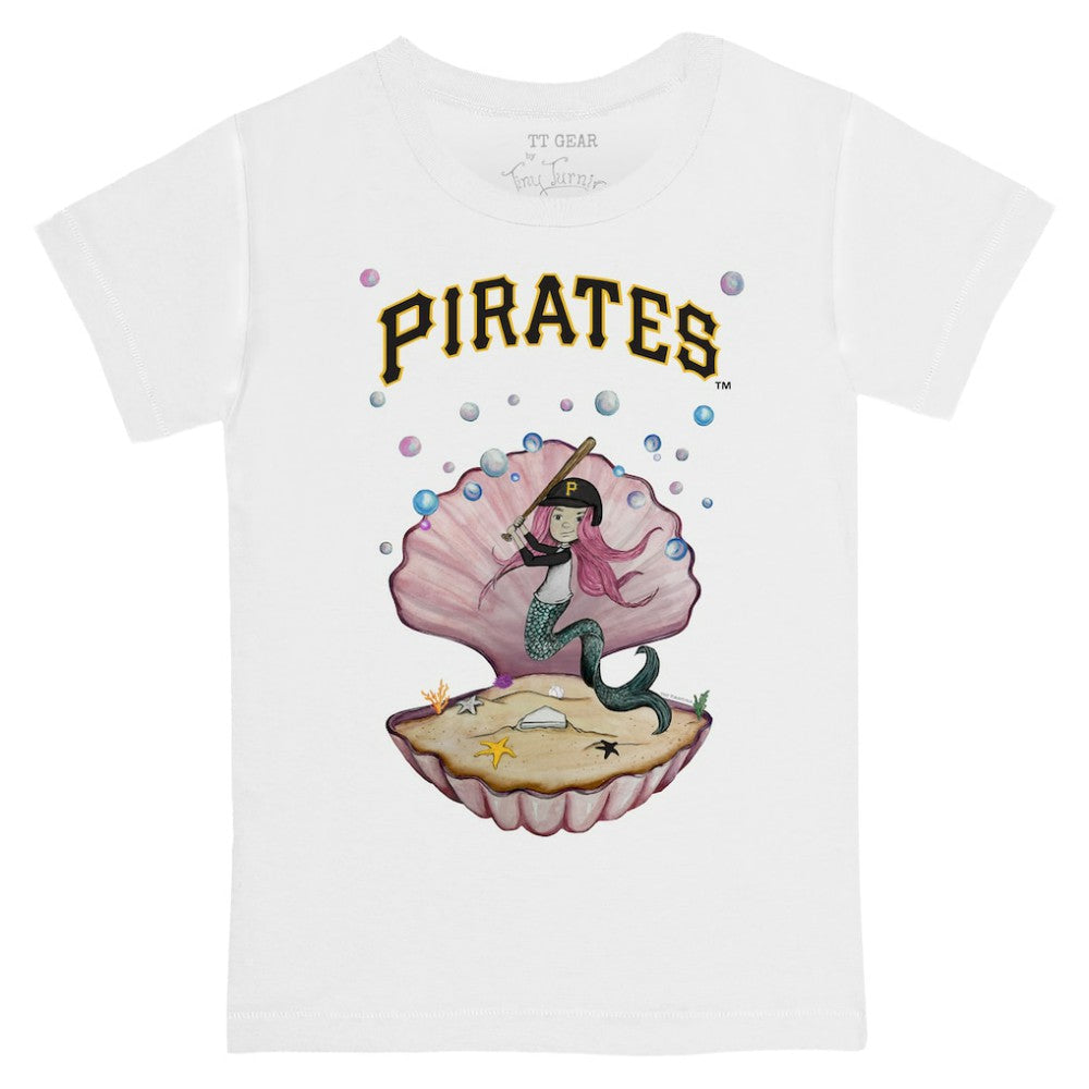 Pittsburgh Pirates Tiny Turnip Youth Mermaid T-Shirt White
