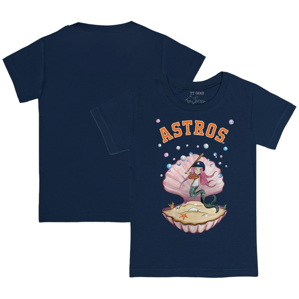 Houston Astros Tiny Turnip Youth Mermaid T-Shirt Navy