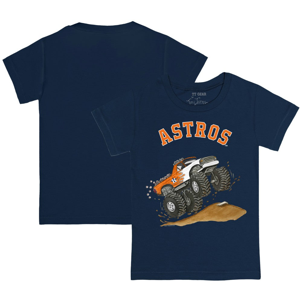 Houston Astros Tiny Turnip Youth Monster Truck T-Shirt Navy
