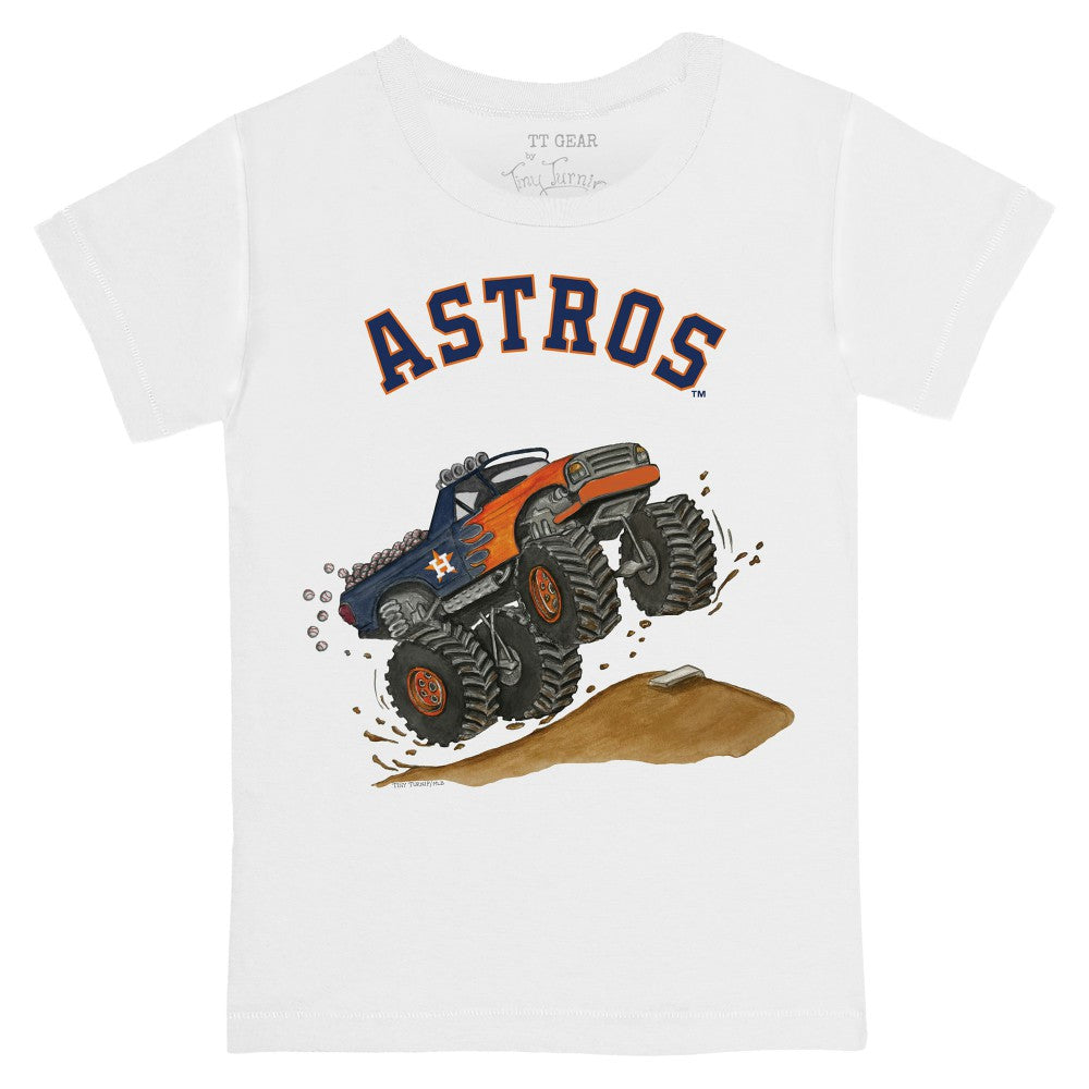 Houston Astros Tiny Turnip Youth Monster Truck T-Shirt White
