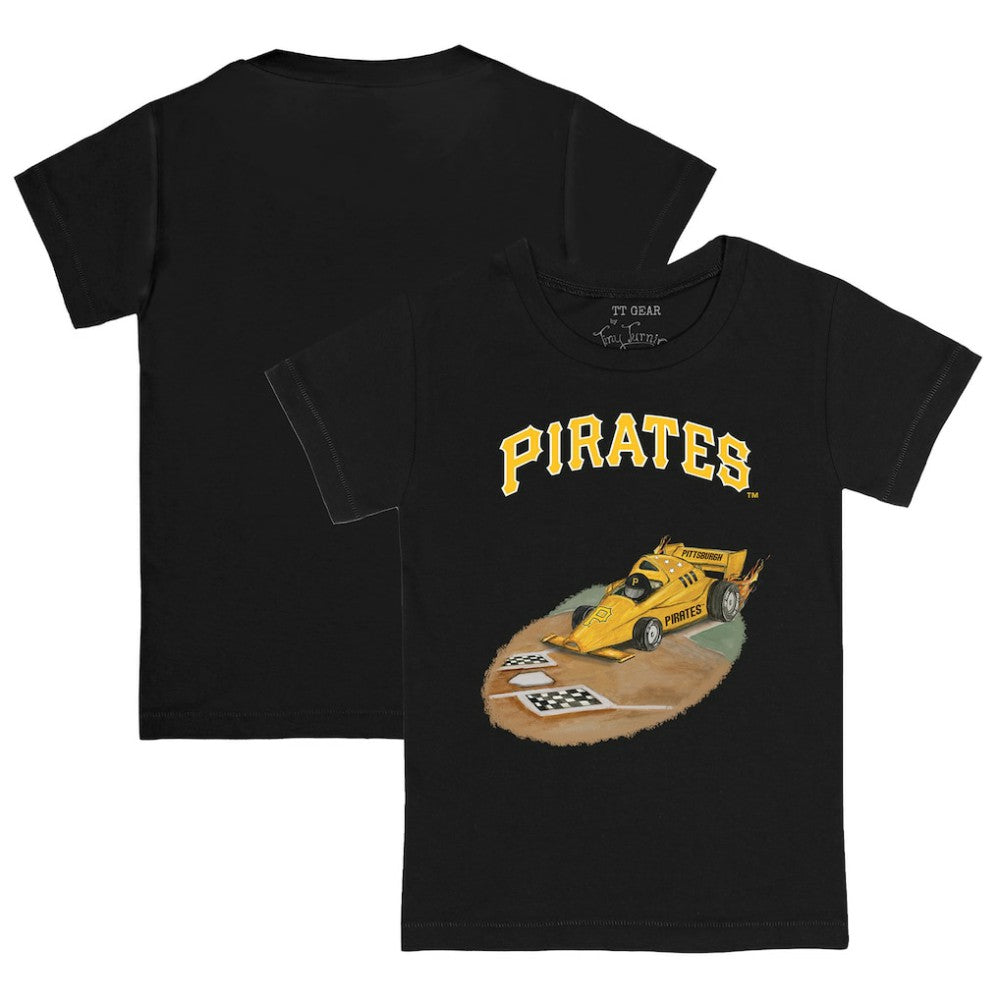 Pittsburgh Pirates Tiny Turnip Youth Racecar T-Shirt Black