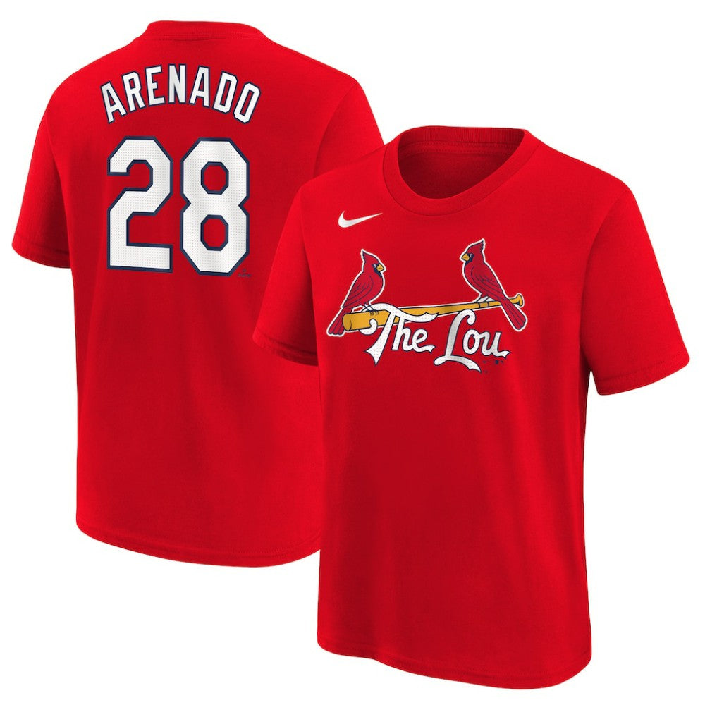 Nolan Arenado St. Louis Cardinals Youth 2024 City Connect Name & Number T-Shirt Red | Nike