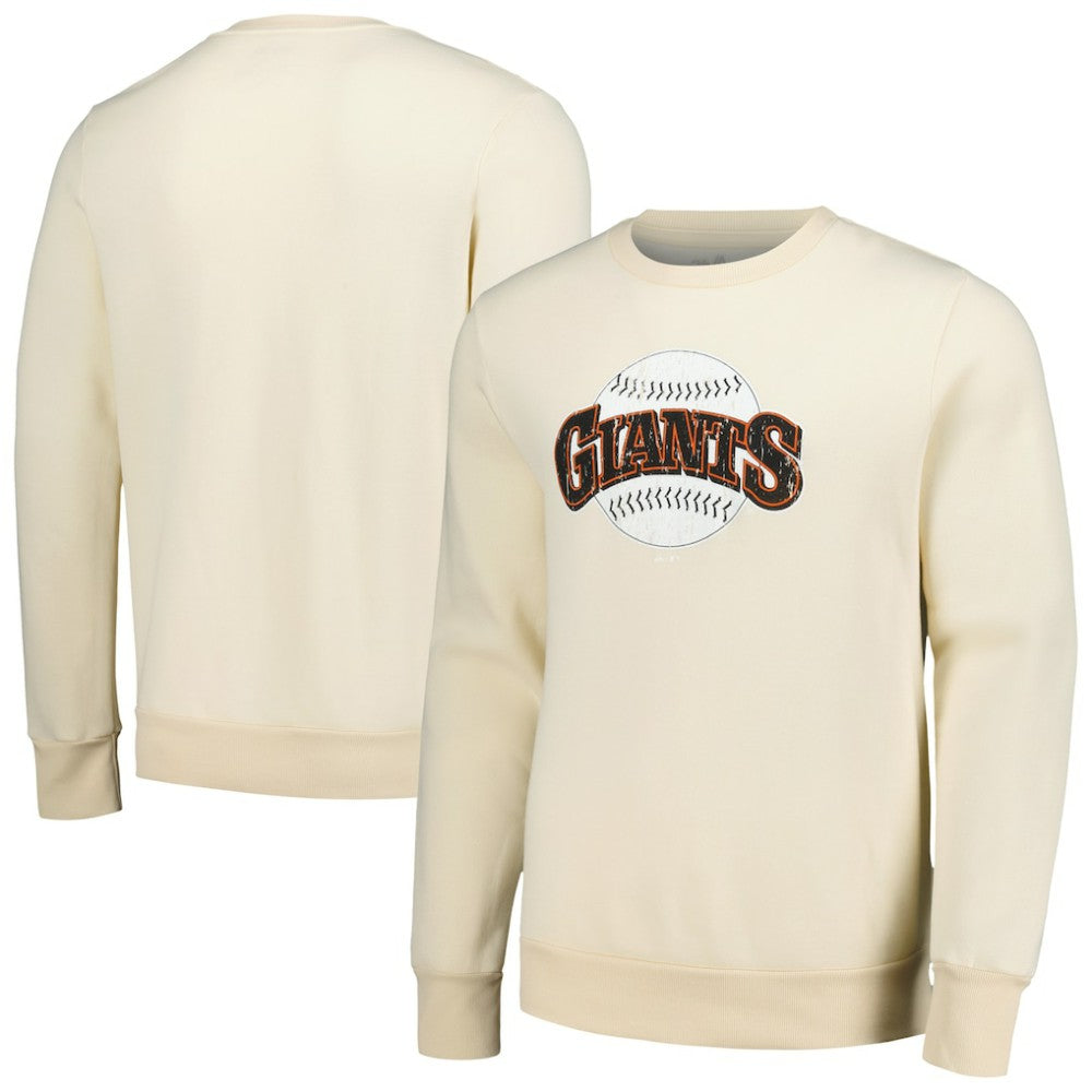 San Francisco Giants Majestic Threads Fleece Pullover Sweatshirt Oatmeal