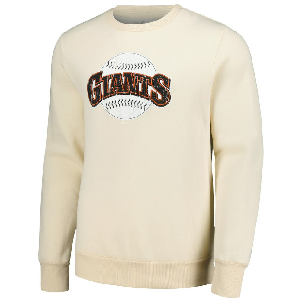 San Francisco Giants Majestic Threads Fleece Pullover Sweatshirt Oatmeal