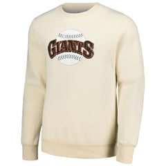 San Francisco Giants Majestic Threads Fleece Pullover Sweatshirt Oatmeal
