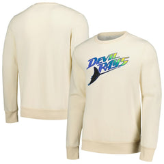 Tampa Bay Rays Majestic Threads Fleece Pullover Sweatshirt Oatmeal