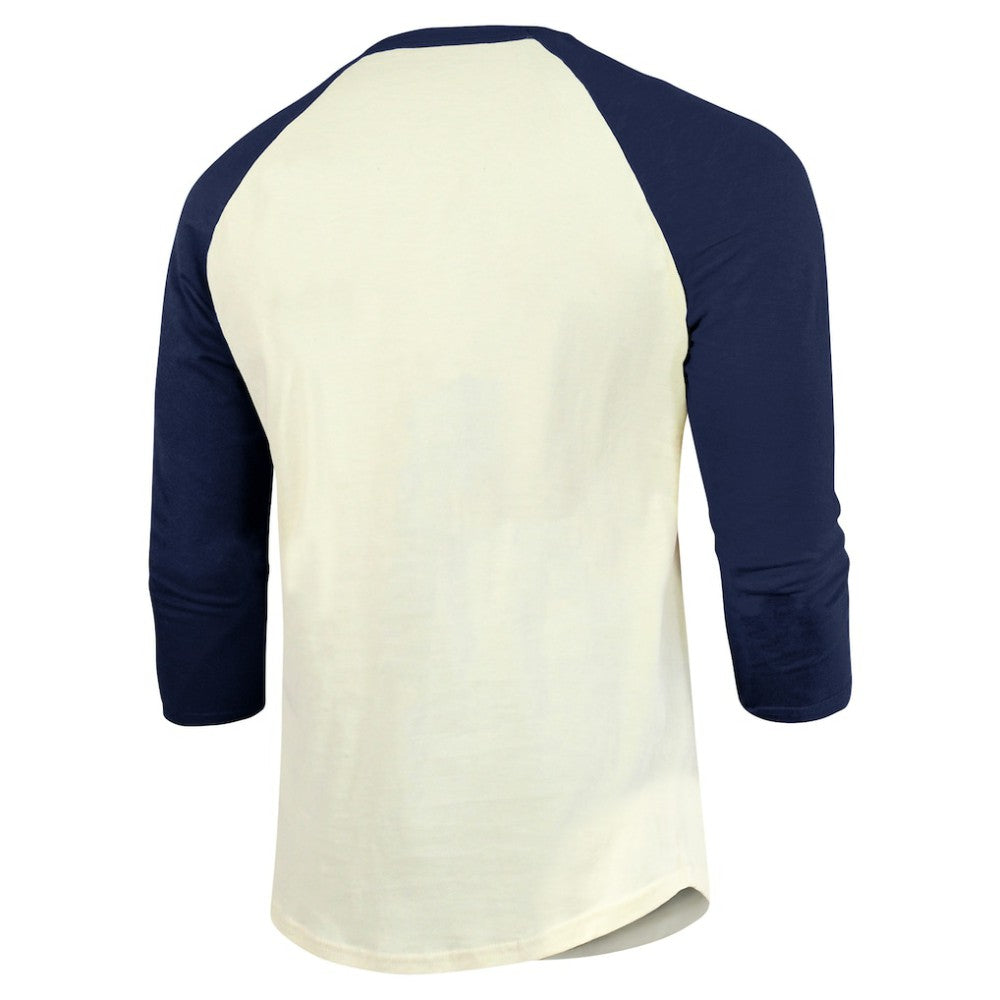 Boston Red Sox Majestic Threads Raglan 3/4-Sleeve T-Shirt Cream/Navy