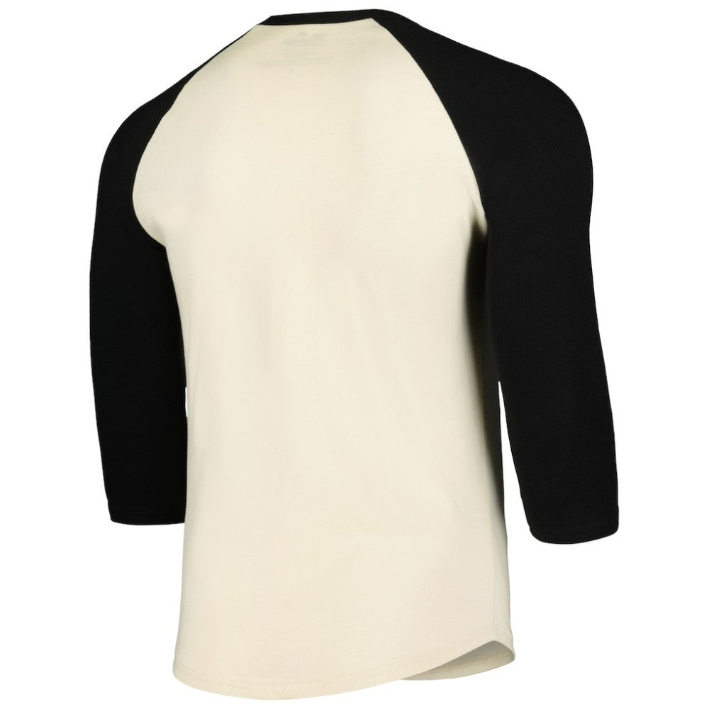 Tampa Bay Rays Majestic Threads Raglan 3/4-Sleeve T-Shirt Cream/Black