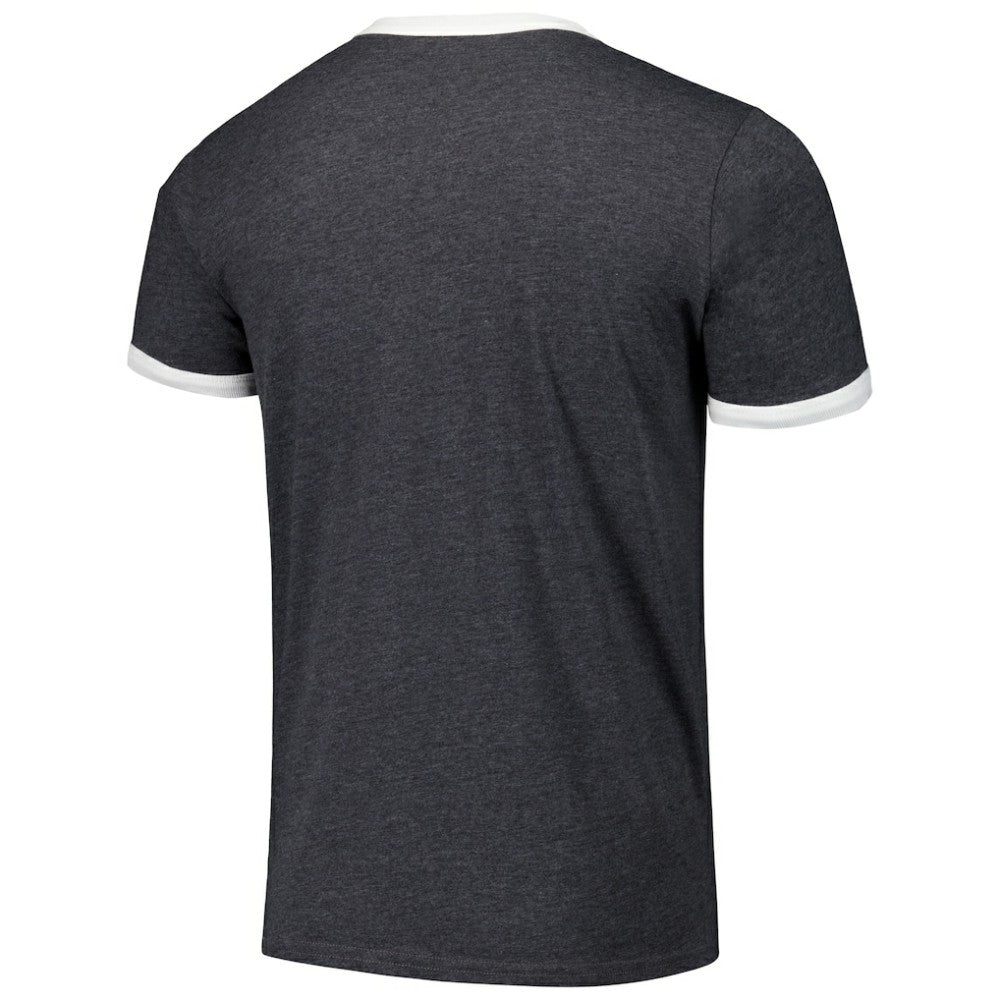 Tampa Bay Rays Majestic Threads Ringer Tri-Blend T-Shirt Black