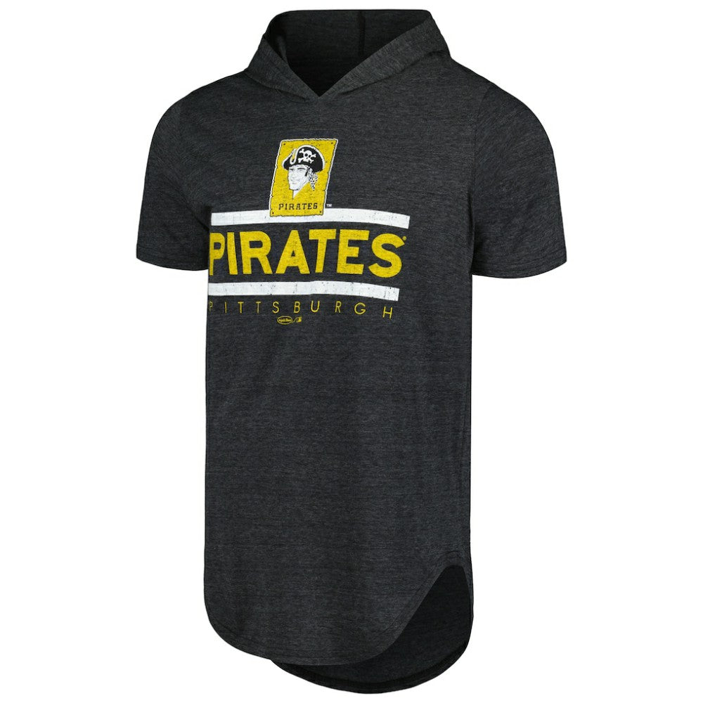 Pittsburgh Pirates Majestic Threads Tri-Blend Hoodie T-Shirt Black