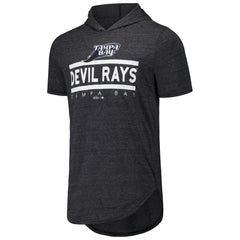 Tampa Bay Rays Majestic Threads Tri-Blend Hoodie T-Shirt Black