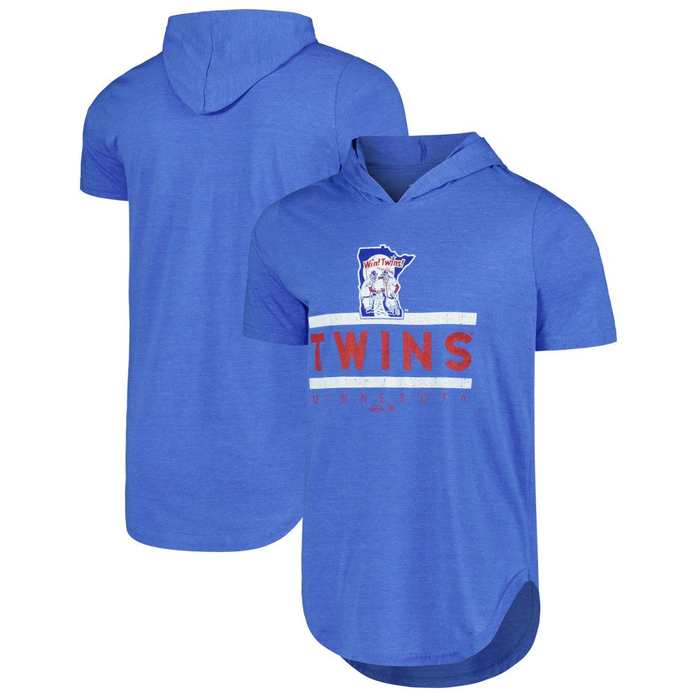 Minnesota Twins Majestic Threads Tri-Blend Hoodie T-Shirt Royal