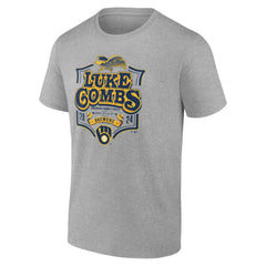 Luke Combs x Milwaukee Brewers Graphic T-Shirt Heather Gray