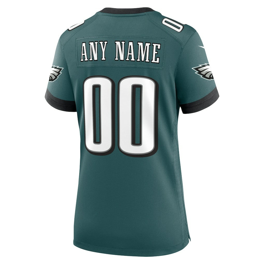 Philadelphia Eagles Women's Custom Game Jersey - Midnight Green