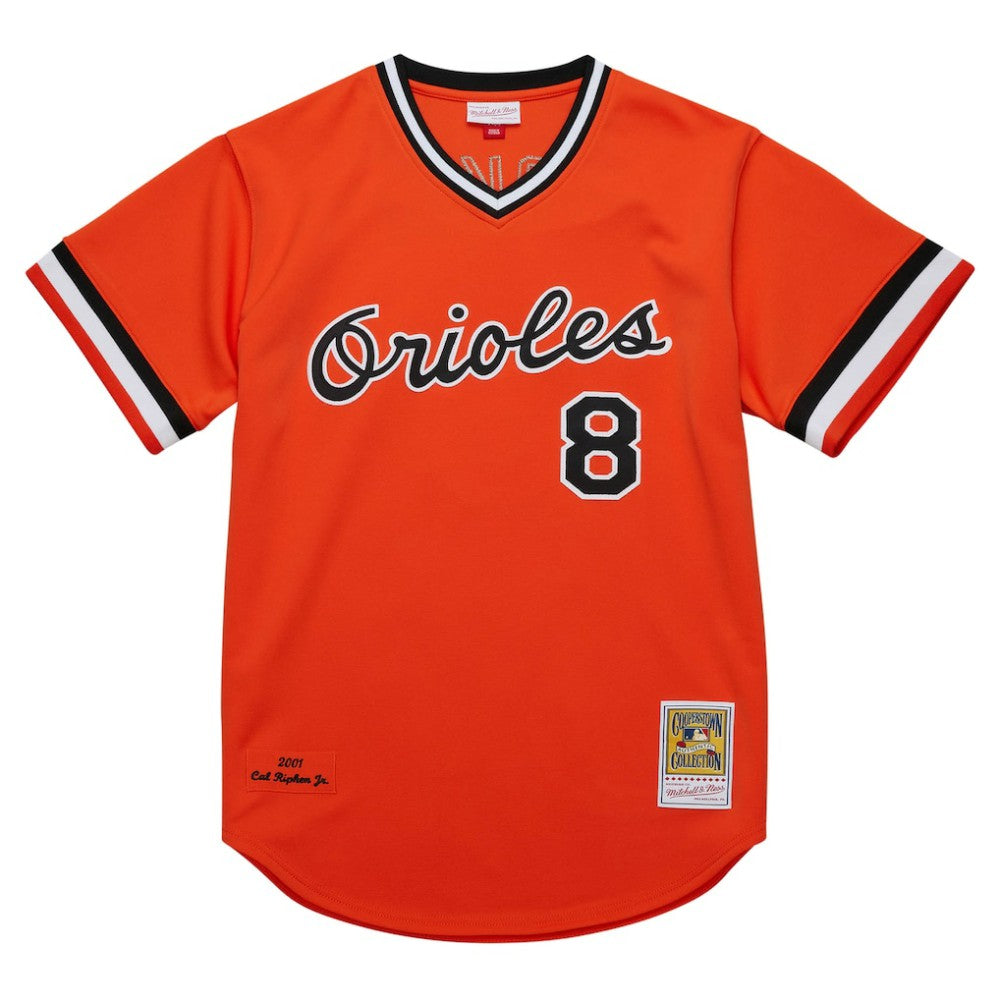 Cal Ripken Jr. Baltimore Orioles 2001 Cooperstown Collection Authentic Throwback Jersey Orange | Mitchell & Ness