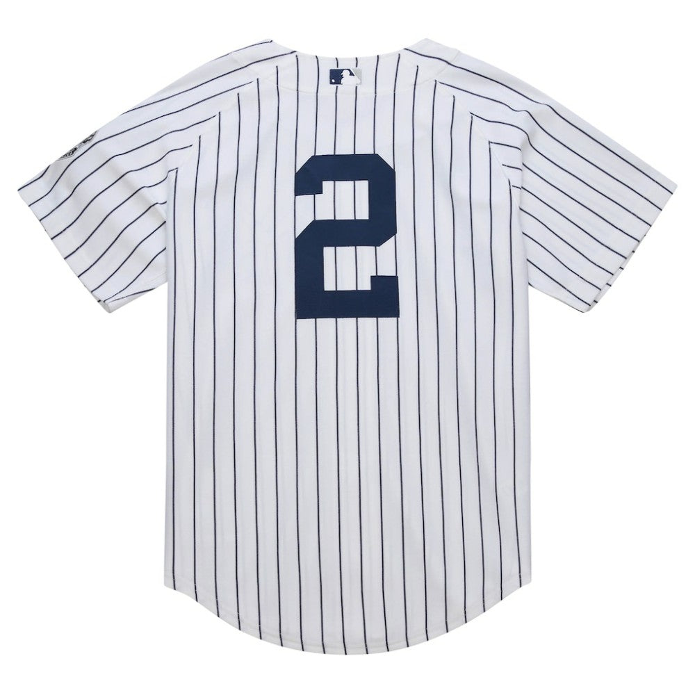 Derek Jeter New York Yankees 2014 Cooperstown Collection Authentic Throwback Jersey White | Mitchell & Ness