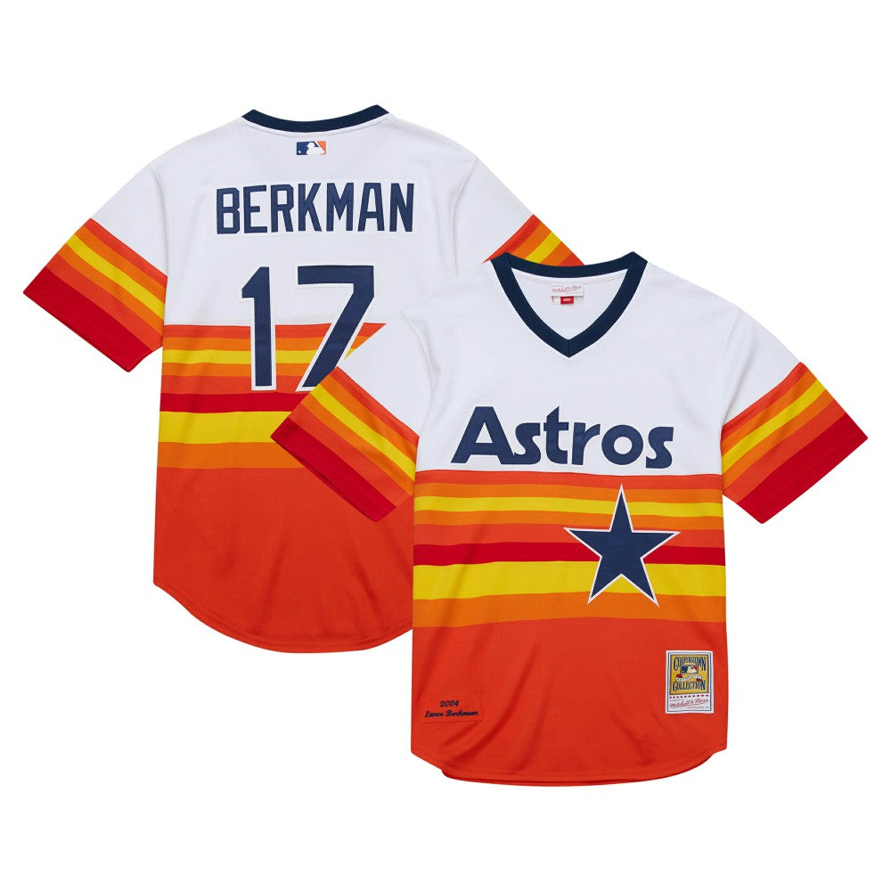 Lance Berkman Houston Astros 2004 Cooperstown Collection Authentic Throwback Jersey White | Mitchell & Ness