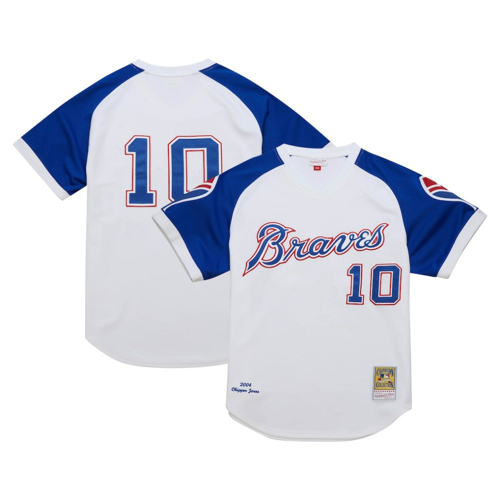 Chipper Jones Atlanta Braves 2004 Cooperstown Collection Authentic Throwback Jersey White | Mitchell & Ness
