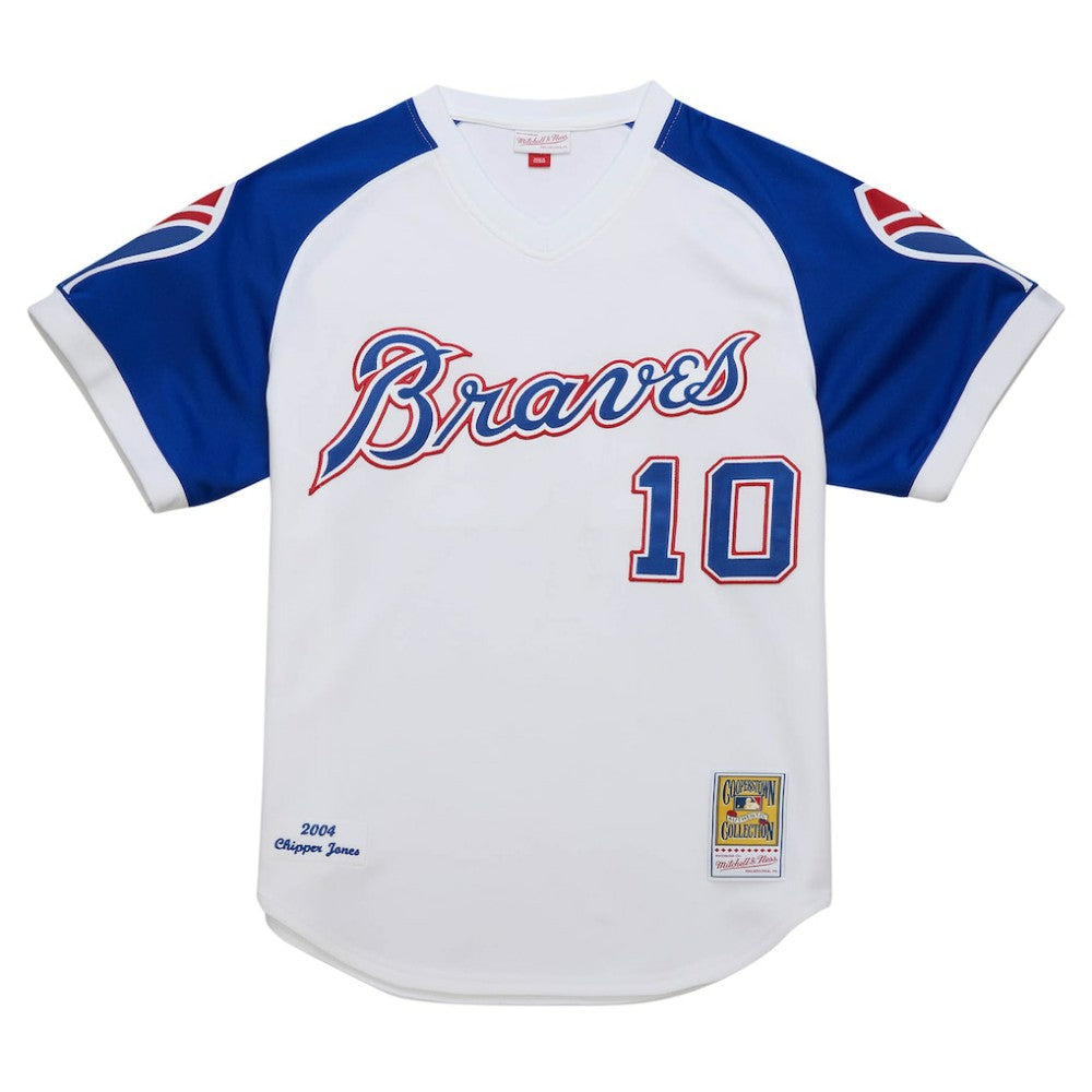 Chipper Jones Atlanta Braves 2004 Cooperstown Collection Authentic Throwback Jersey White | Mitchell & Ness