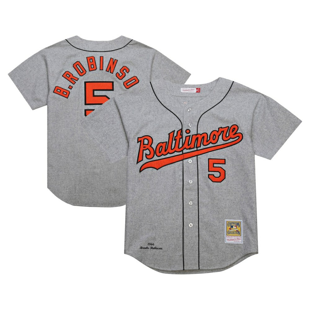 Brooks Robinson Baltimore Orioles Cooperstown Collection 1966 Authentic Jersey Gray | Mitchell & Ness