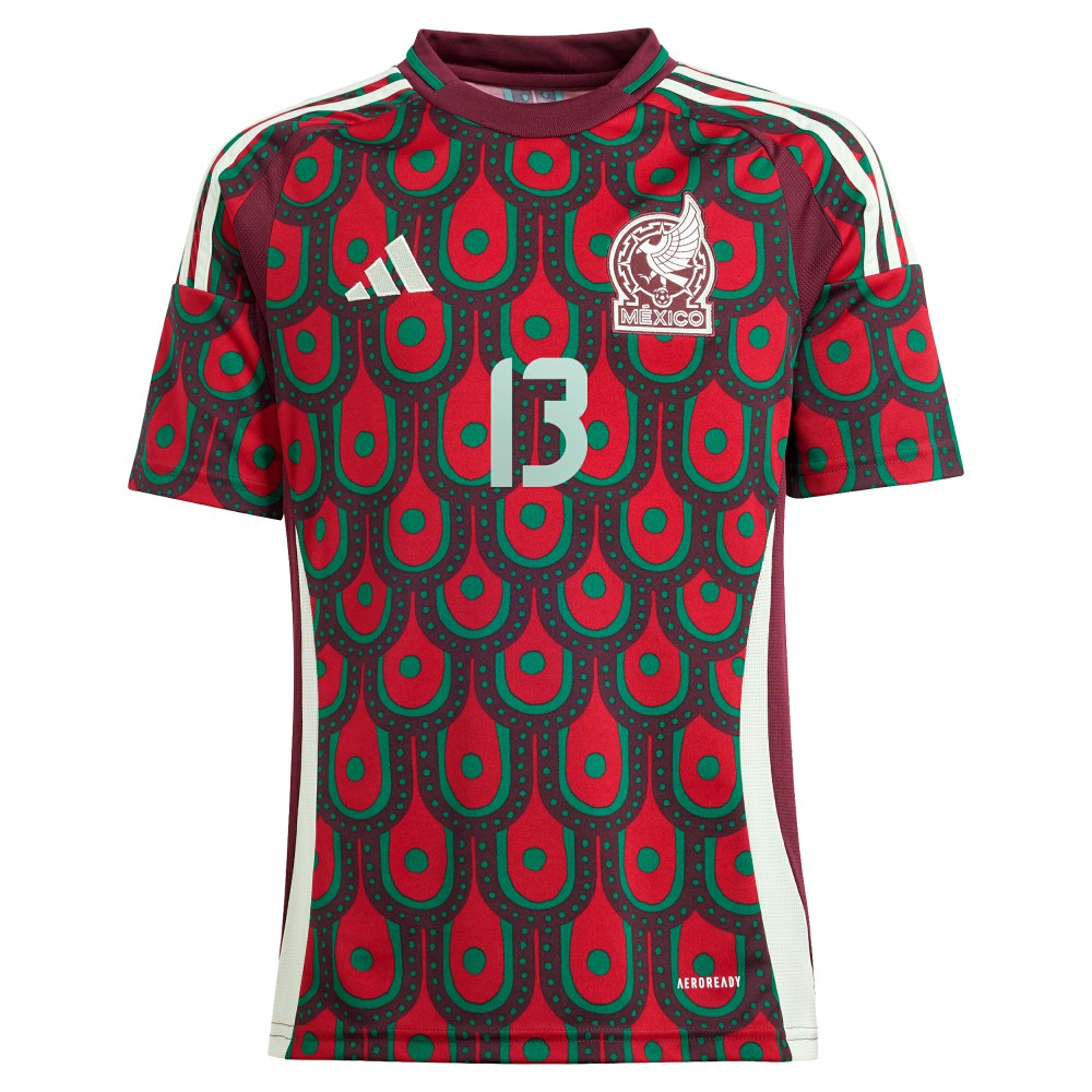 Guillermo Ochoa Mexico National Team Youth 2024 Home Replica Player Jersey Burgundy - Adidas