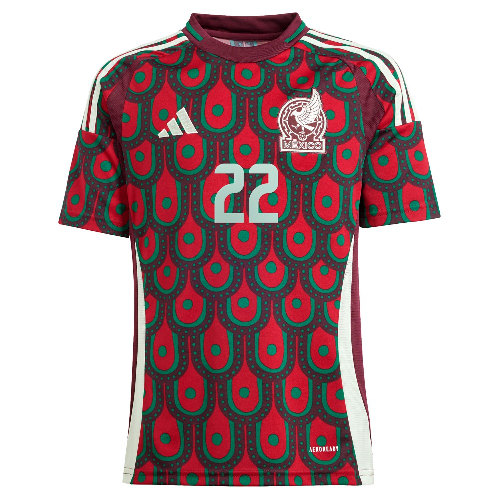 Hirving Lozano Mexico National Team Youth 2024 Home Replica Player Jersey Green - Adidas