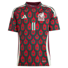 Santiago Giménez Mexico National Team Youth 2024 Home Replica Player Jersey Burgundy - Adidas