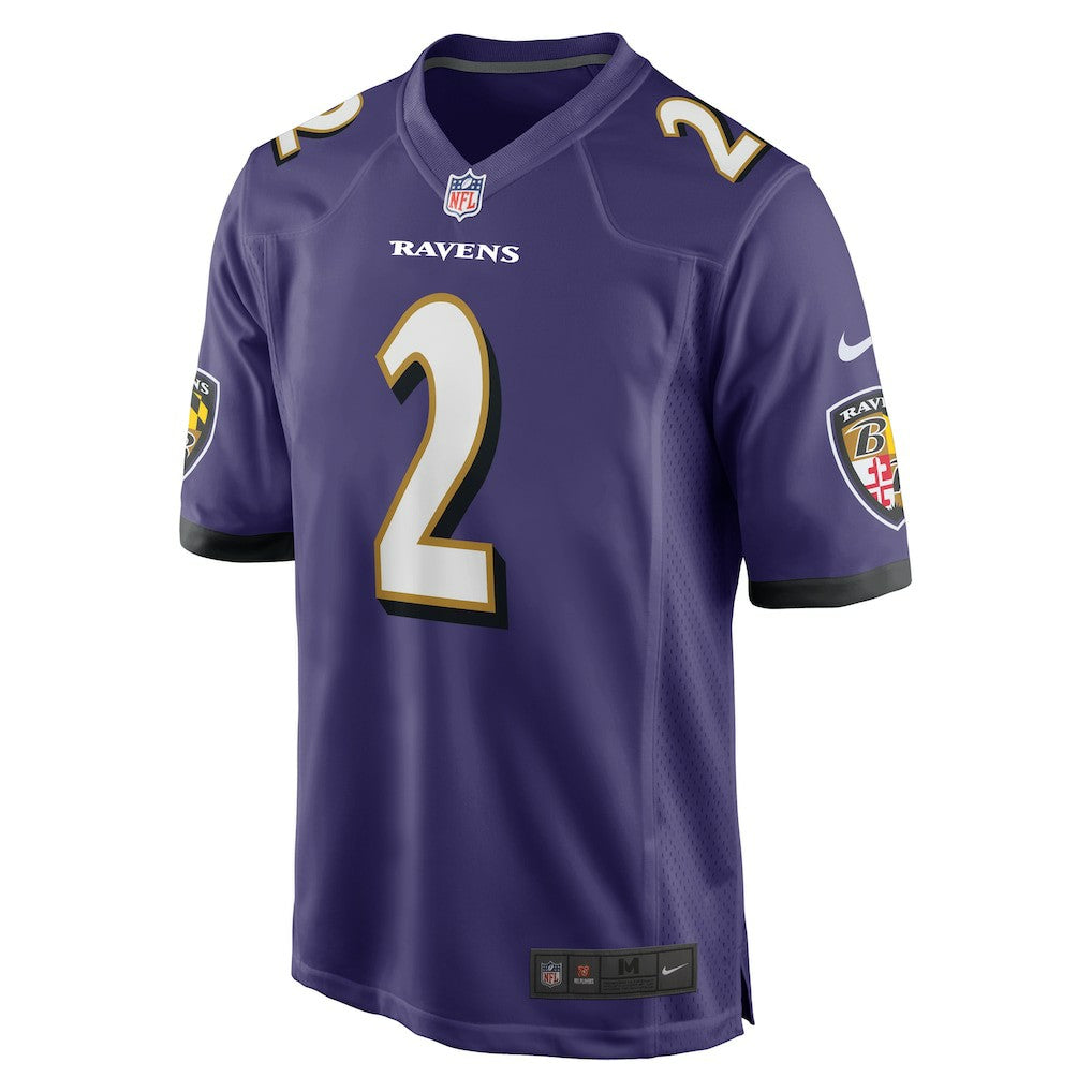 Nate Wiggins Baltimore Ravens Player Game Jersey - Purple
