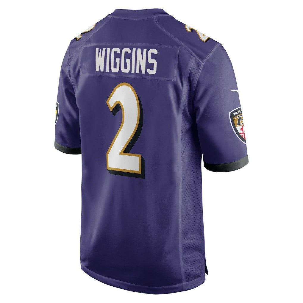 Nate Wiggins Baltimore Ravens Player Game Jersey - Purple
