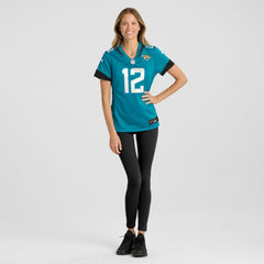 Travis Hunter Jacksonville Jaguars Women's 2025 NFL Draft First Round Pick Team Game Player Jersey - Teal