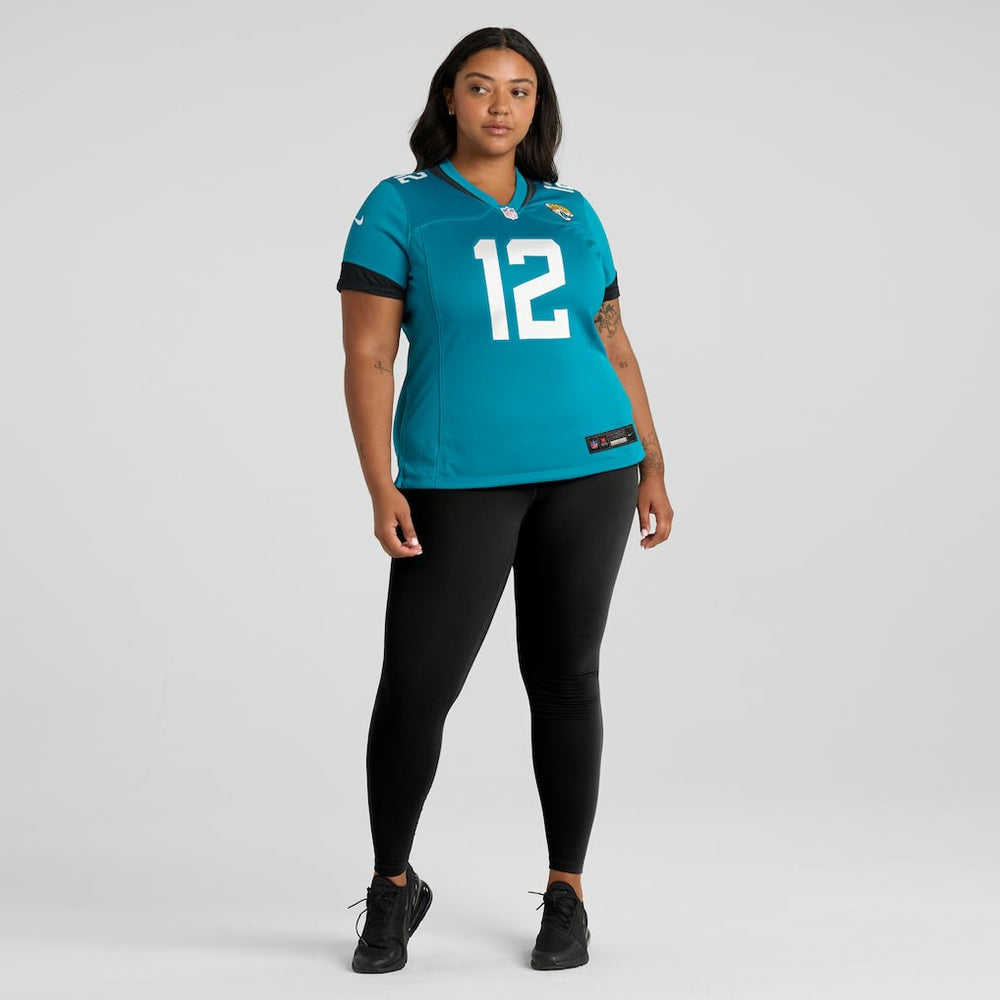 Travis Hunter Jacksonville Jaguars Women's 2025 NFL Draft First Round Pick Team Game Player Jersey - Teal