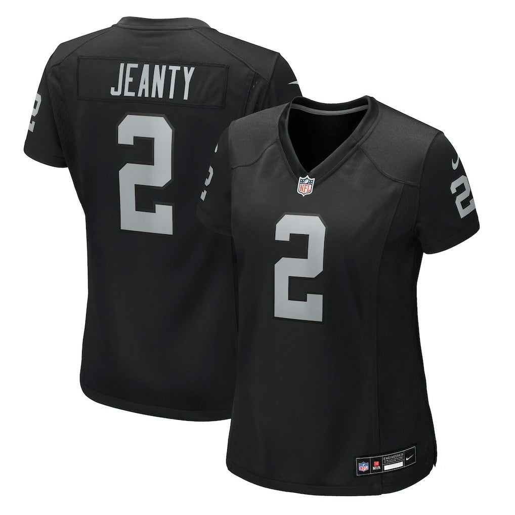 Ashton Jeanty Las Vegas Raiders Women's 2025 NFL Draft First Round Pick Team Game Jersey - Black