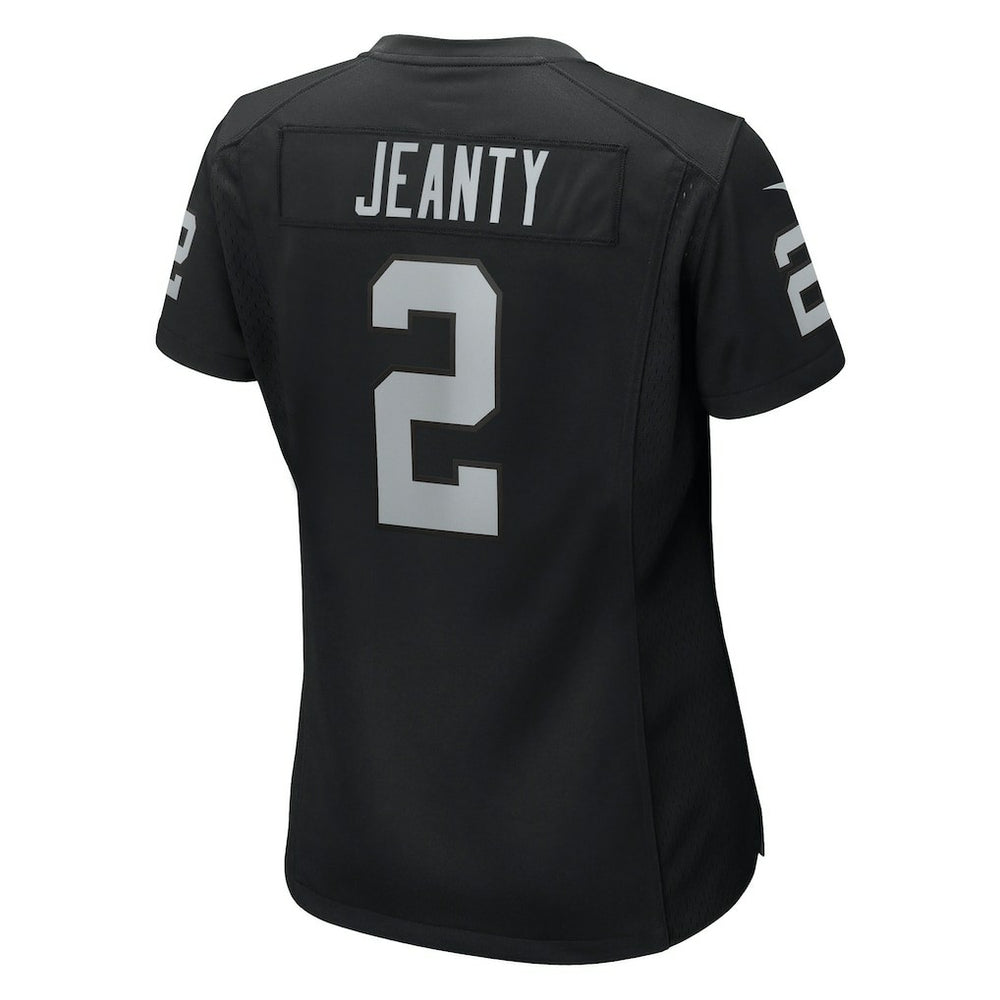 Ashton Jeanty Las Vegas Raiders Women's 2025 NFL Draft First Round Pick Team Game Jersey - Black