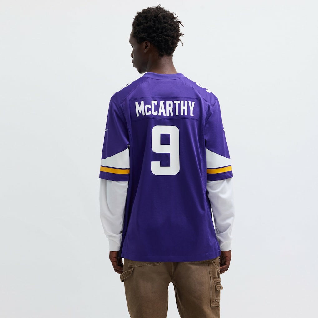 J.J. McCarthy Minnesota Vikings Player Game Jersey - Purple