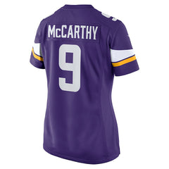 J.J. McCarthy Minnesota Vikings Women's Player Game Jersey - Purple