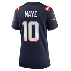 Drake Maye New England Patriots Women's Player Game Jersey - Navy