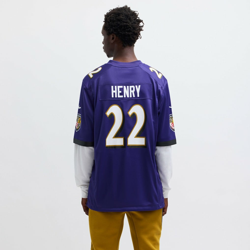 Derrick Henry Baltimore Ravens Game Player Jersey - Purple