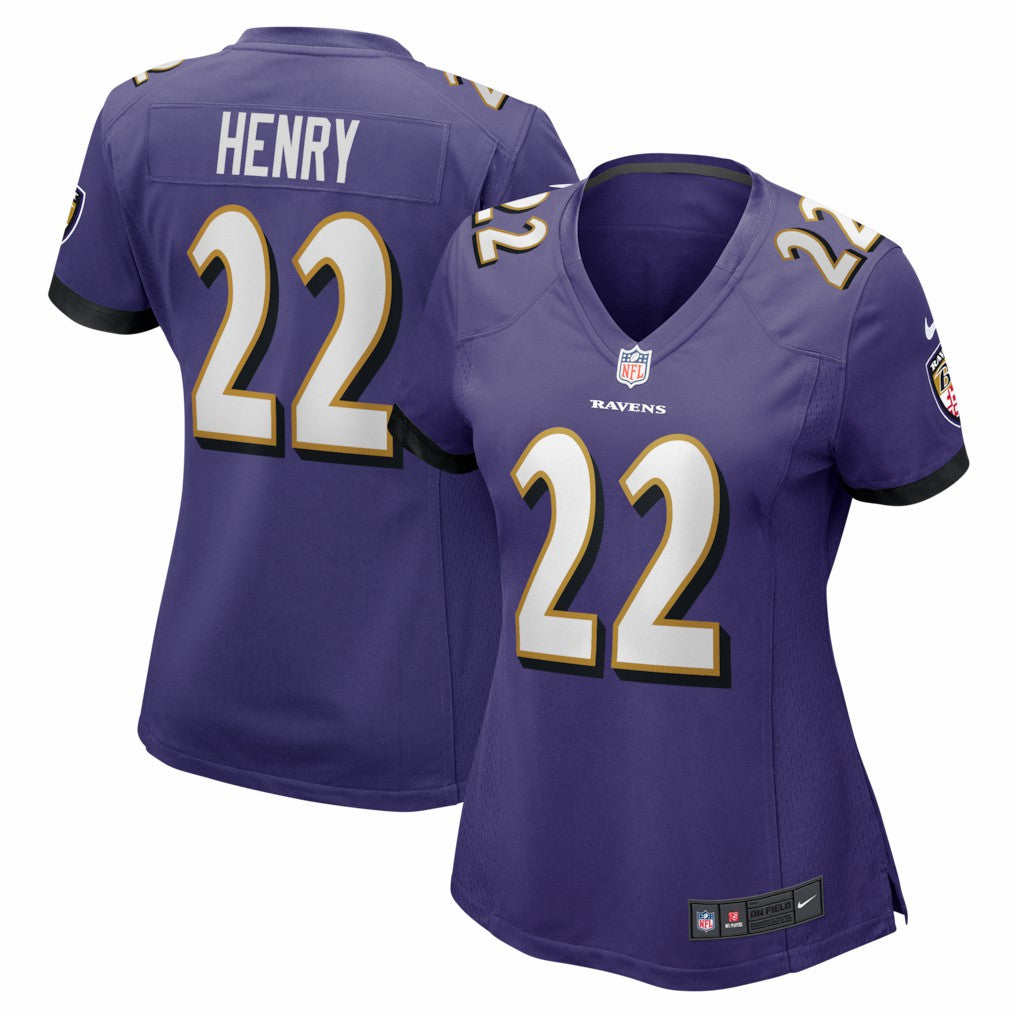 Derrick Henry Baltimore Ravens Women's Game Player Jersey - Purple