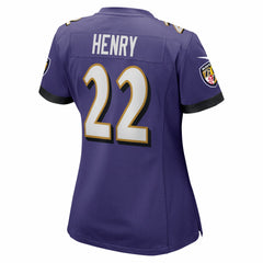 Derrick Henry Baltimore Ravens Women's Game Player Jersey - Purple