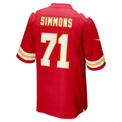 Josh Simmons Kansas City Chiefs 2025 NFL Draft First Round Pick Game Jersey - Red
