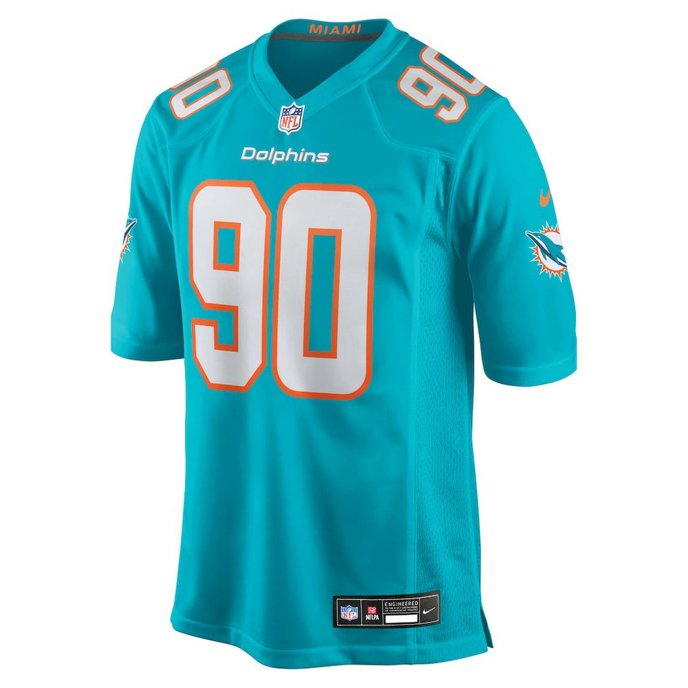 Kenneth Grant Miami Dolphins 2025 NFL Draft First Round Pick Game Jersey - Aqua