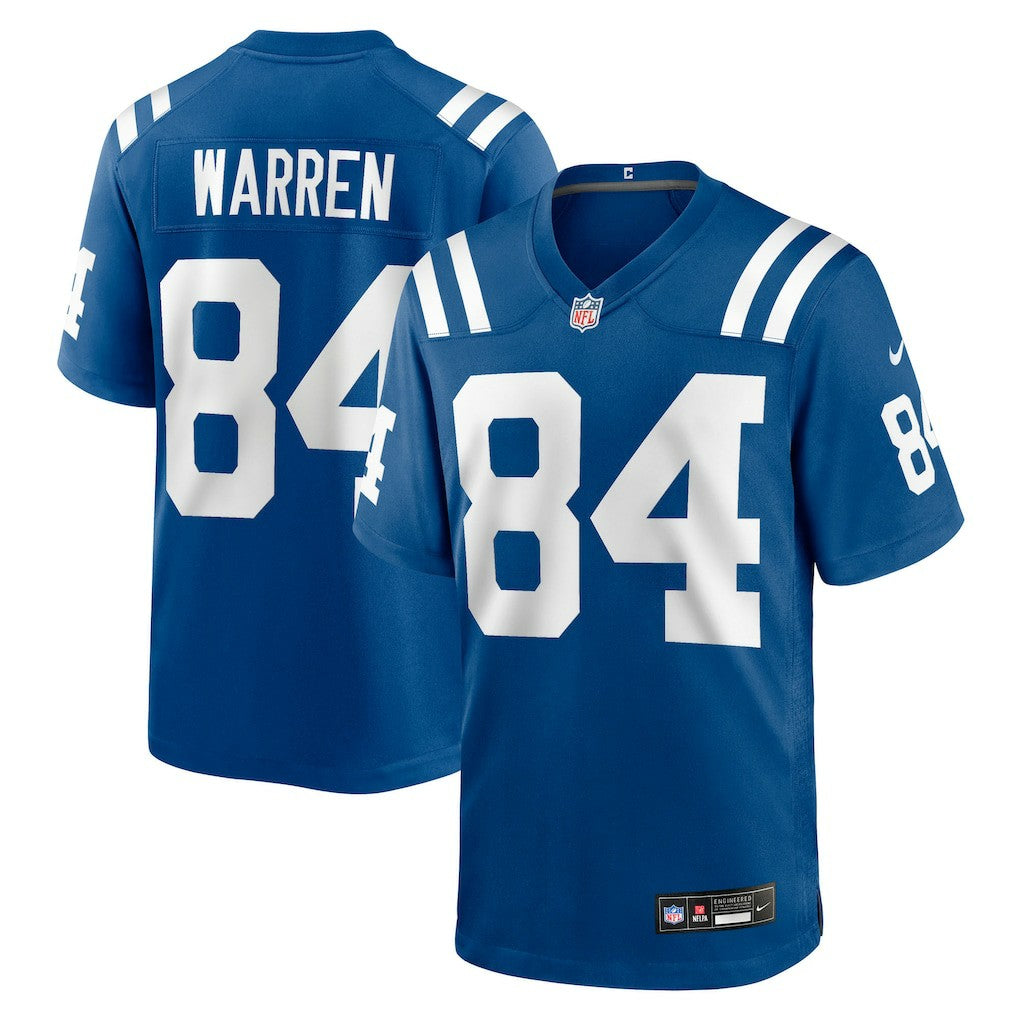 Tyler Warren Indianapolis Colts 2025 NFL Draft First Round Pick Game Jersey - Royal