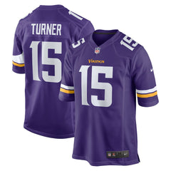 Dallas Turner Minnesota Vikings Player Game Jersey - Purple