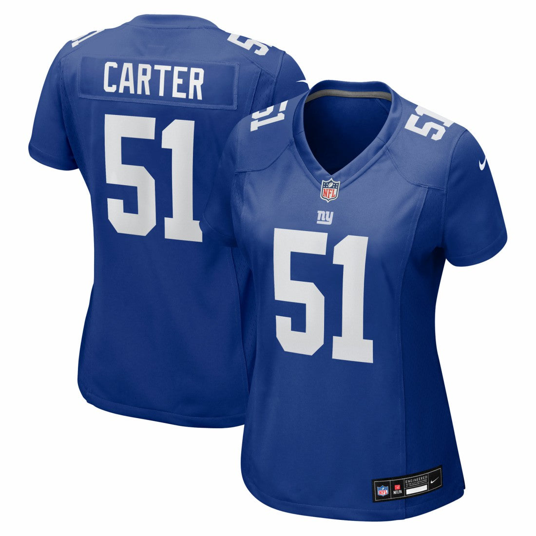 Abdul Carter New York Giants Women's First Round Pick Game Jersey - Royal