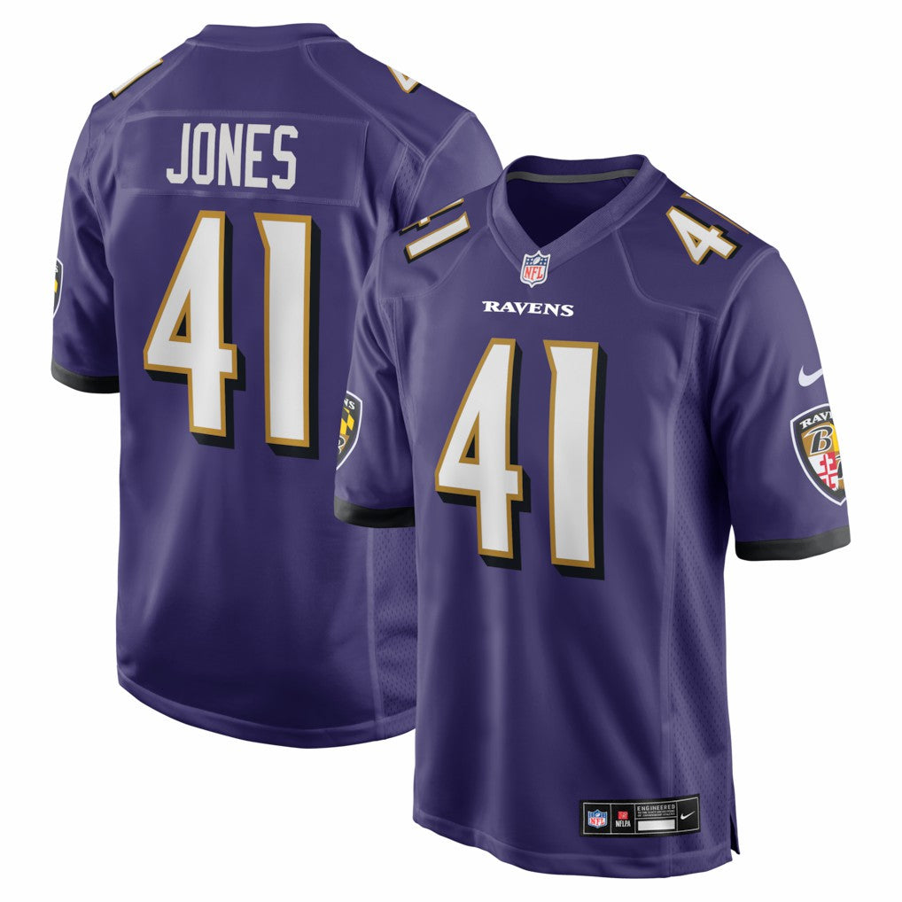 Dre'Mont Jones Baltimore Ravens Team Game Jersey - Purple