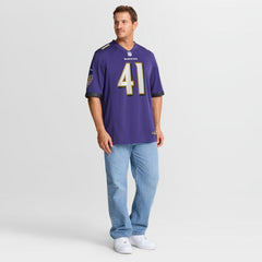 Dre'Mont Jones Baltimore Ravens Team Game Jersey - Purple