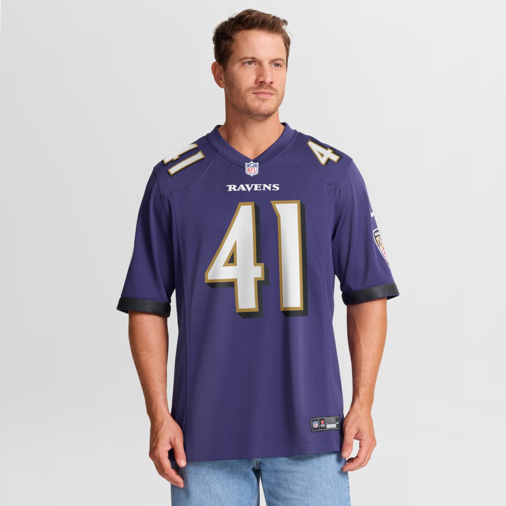 Dre'Mont Jones Baltimore Ravens Team Game Jersey - Purple