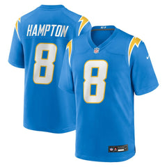Omarion Hampton Los Angeles Chargers 2025 NFL Draft First Round Pick Game Jersey - Powder Blue