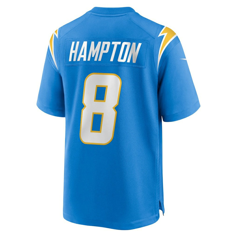 Omarion Hampton Los Angeles Chargers 2025 NFL Draft First Round Pick Game Jersey - Powder Blue