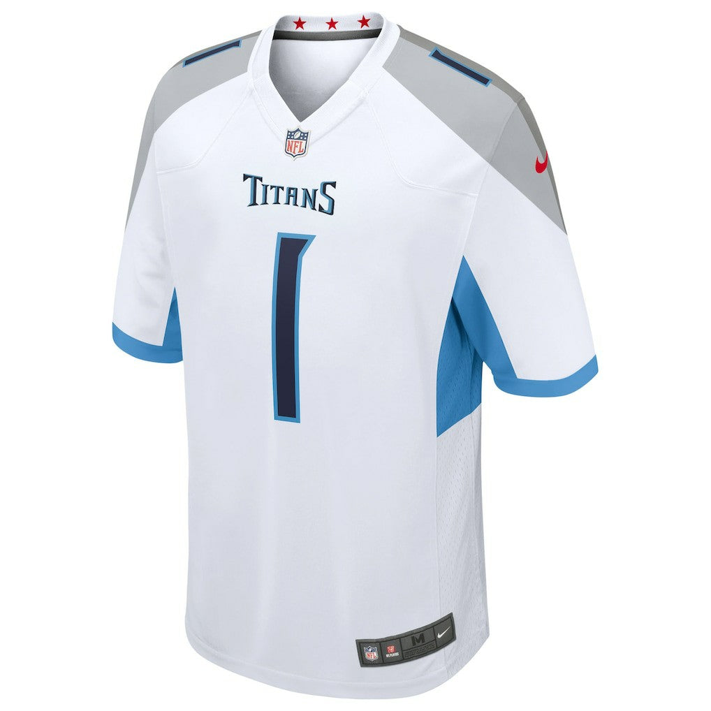 Cameron Ward Tennessee Titans 2025 NFL Draft First Round Pick Game Jersey - White